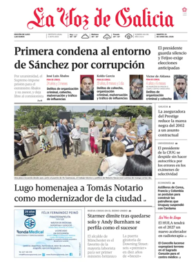 Cover of La Voz de Galicia (Lugo)