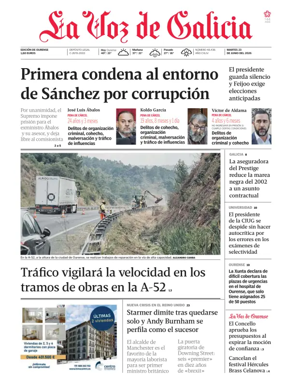 Cover of La Voz de Galicia (Ourense)