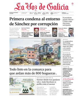 Cover of La Voz de Galicia (Pontevedra)