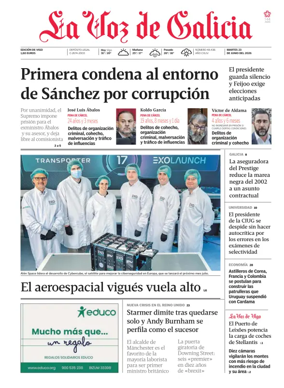 Cover of La Voz de Galicia (Vigo)