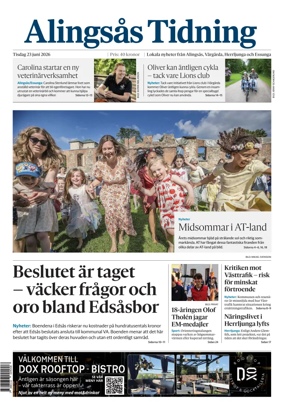 Cover of Alingsas Tidning