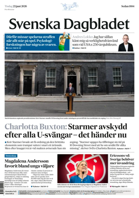Cover of Svenska Dagbladet