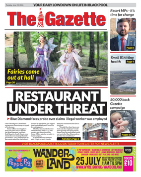Cover of Blackpool Gazette