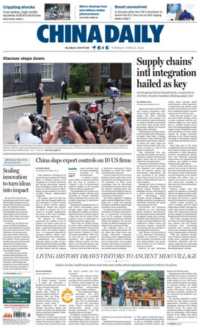 Cover of China Daily Global Edition (Europe)