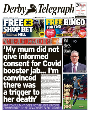 Cover of Derby Telegraph
