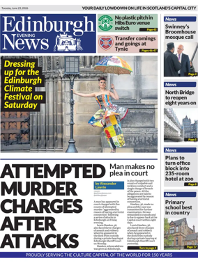 Cover of Edinburgh Evening News