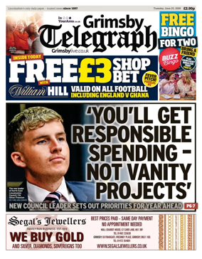 Cover of Grimsby Telegraph