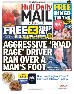 Cover of Hull Daily Mail