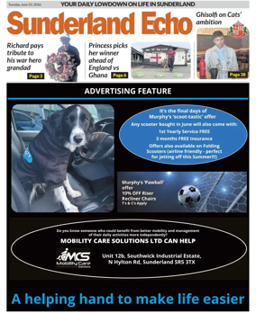 Cover of Sunderland Echo