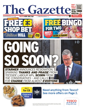Cover of Teesside Evening Gazette