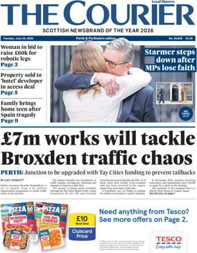Cover of The Courier & Advertiser (Perth and Perthshire Edition)