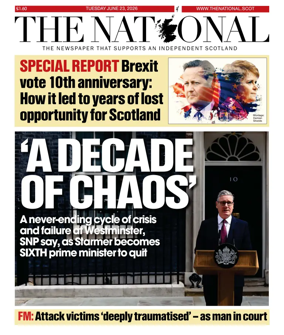 Cover of The National (Scotland)