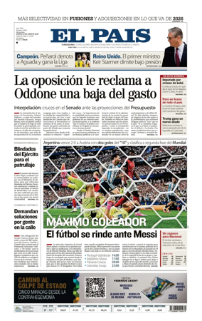 Cover of El Pais (Uruguay)