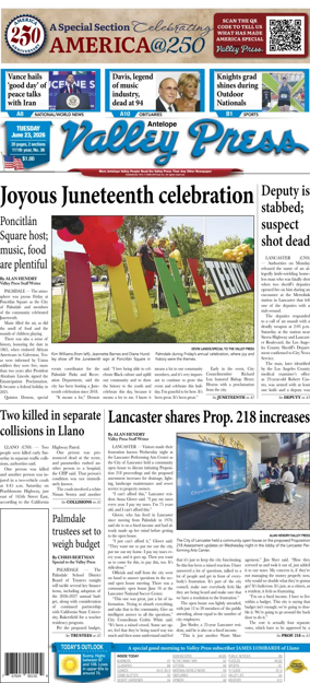 Cover of Antelope Valley Press