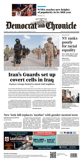 Cover of Democrat and Chronicle