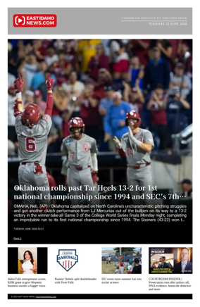 Cover of East Idaho News