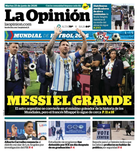 Cover of La Opinion