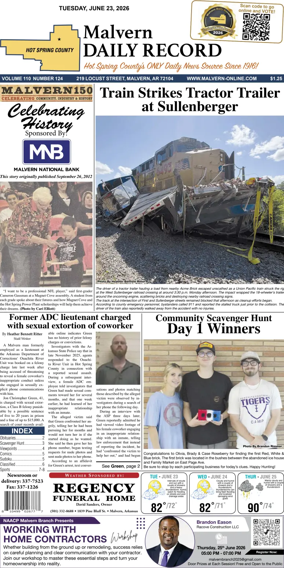 Cover of Malvern Daily Record