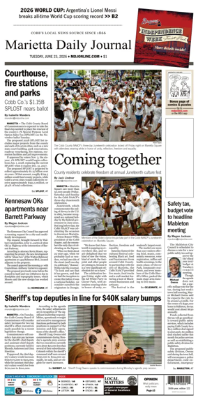 Cover of Marietta Daily Journal