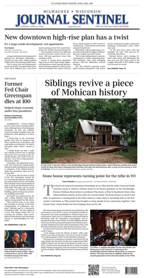 Cover of Milwaukee Journal Sentinel