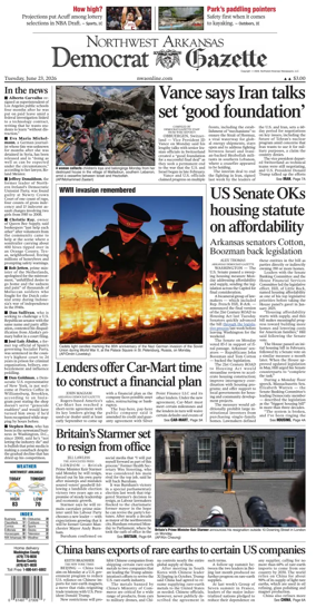 Cover of Northwest Arkansas Democrat-Gazette