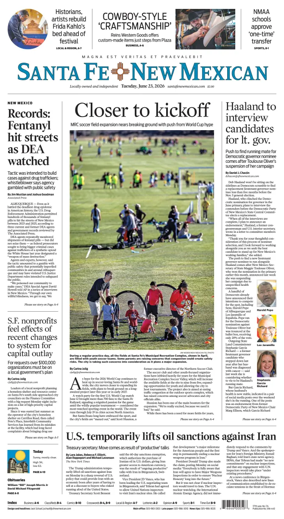 Cover of Santa Fe New Mexican