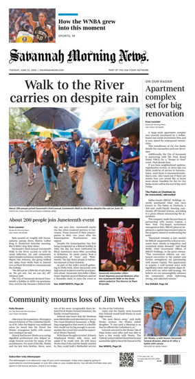 Cover of Savannah Morning News