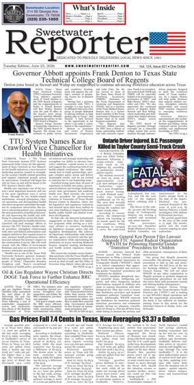 Cover of Sweetwater Reporter