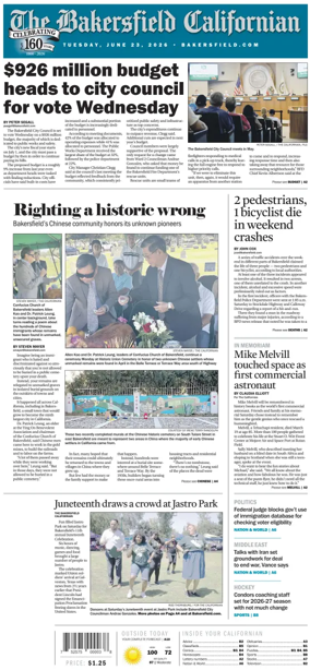 Cover of The Bakersfield Californian