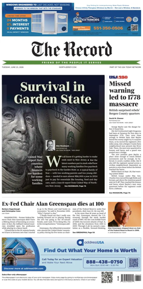 Cover of The Bergen Record
