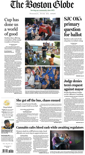 Cover of The Boston Globe