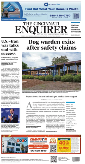 Cover of The Cincinnati Enquirer