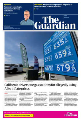 Cover of The Guardian (USA)
