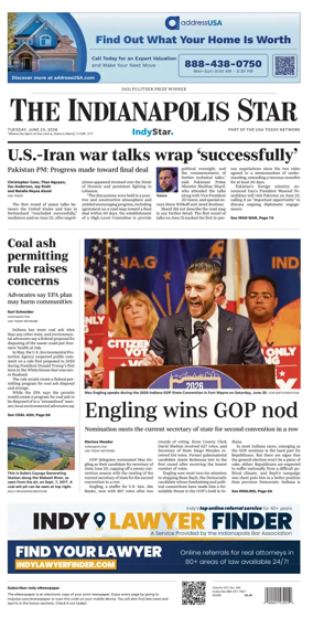 Cover of The Indianapolis Star