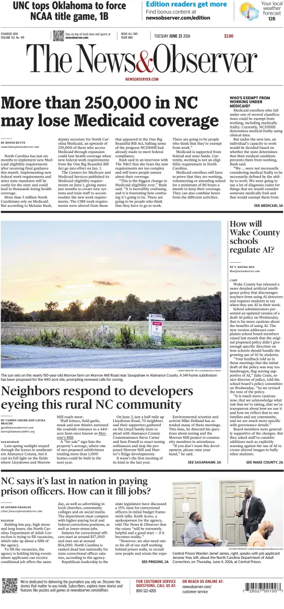 Cover of The News & Observer