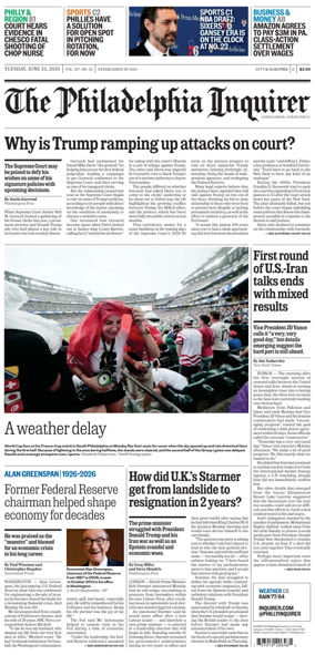 Cover of The Philadelphia Inquirer (South Jersey edition)