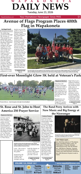 Cover of Wapakoneta Daily News