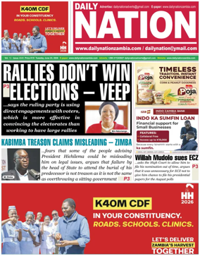 Cover of Daily Nation Newspaper