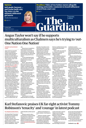 Cover of The Guardian Australia