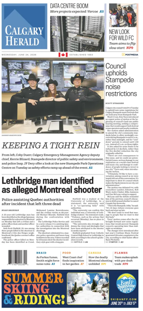Cover of Calgary Herald