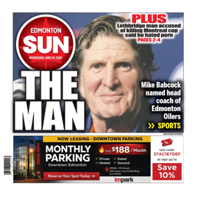 Cover of Edmonton Sun