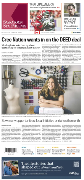 Cover of Saskatoon StarPhoenix
