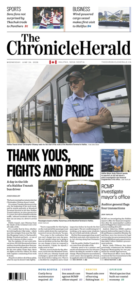 Cover of The Chronicle Herald (Provincial)