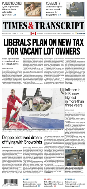 Cover of Times & Transcript
