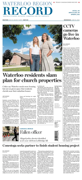 Cover of Waterloo Region Record