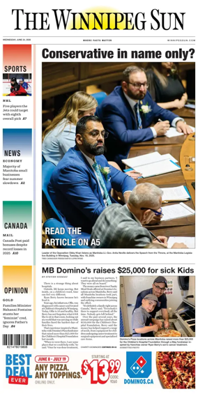 Cover of Winnipeg Sun