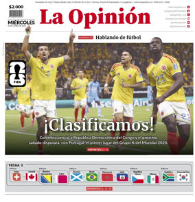 Cover of La Opinion
