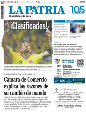 Cover of La Patria (Colombia)