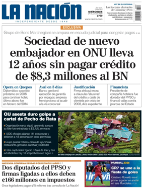 Cover of La Nacion (Costa Rica)