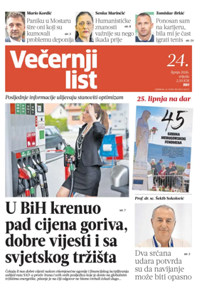 Cover of Vecernji list BiH